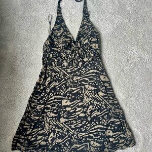 Animal Print Halter Dress